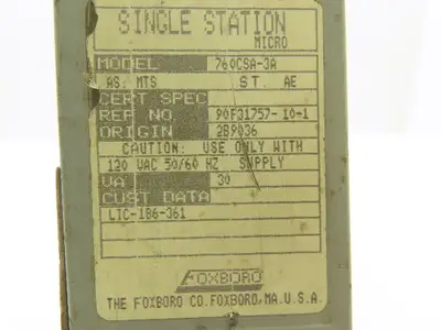 Foxboro 760CSA-3A Single Station Micro HMI Recorder 120VAC Supply