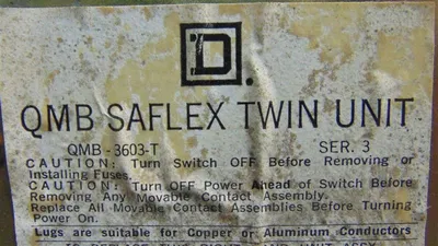Square D QMB-3603-T Panelboard Branch Switch 30 Amps 600VAC Series 3 Used