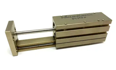 USED DESTACO ROBOHAND MINIATURE DUAL-V ROLLER BEARING SLIDE