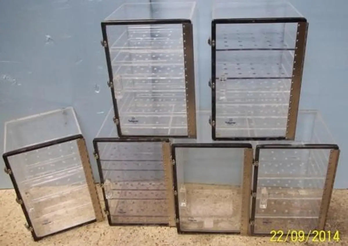 QTY. 3. NALGENE DESICATORS #537-0180 SINGLE DOOR C...
