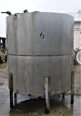 Tank, 1,250 Gallon, S/st, FT/FB, 6' X 6', #S744092