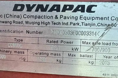 Used 2013 DYNAPAC CC900G Tandem Rollers New Jersey US | Proxy Equipment #1385321