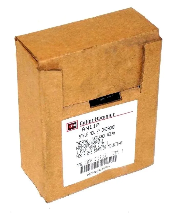 NEW CUTLER HAMMER AN11A THERMAL OVERLOAD RELAY 371D596G08