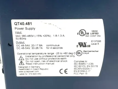 Used PULS QT40.481 DIN Rail Power Supplies Michigan US | Maverick Industrial Sales #1392980