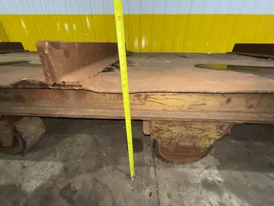 40,000 LBS (20 TON) x 14' x 6' PORTABLE DIE TRANSFER CART, RUBBER TIRE: STOCK #23620