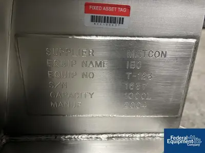 USED Matcon 1,000 Liter Matcon IBC Bin, S/S