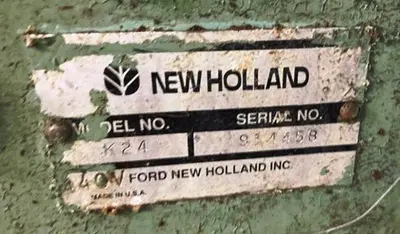 New Holland K-24 12" x 12" chip wringer/dryer, SS.