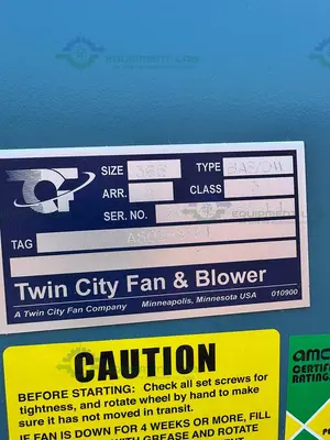 NEW TWIN CITY FAN & BLOWER BAF/DW SIZE 365 AIR FOIL CENTRIFUGAL FAN, AS02-SF01