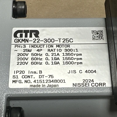 NEW Nissei Corp GKMN-22-300-T25C