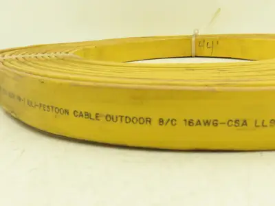 Festoon Cable Outdoor E-24573 Multi-Conductor Flat Cable 8 Wire 16AWG 600V 44'