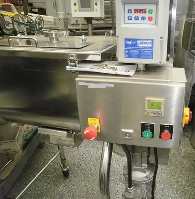 2 Cubic foot Stainless steel Double Ribbon Blender – Unused 1HP Motor & Gearbox 120v, Full Rebuilt Electronics.