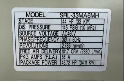 USED PEAK INDUSTRIAL 20-6021 NITROGEN GAS GENERATOR SYSTEM