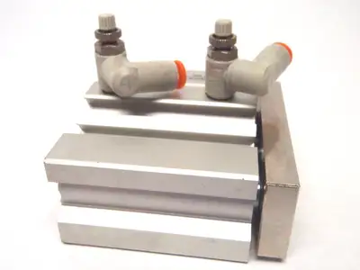 USED SMC SLIDE BALL BEARING COMPACT GUIDE CYLINDER