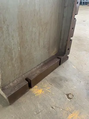 18" WIDE X 72" TALL X 20" DEEP T-SLOTTED ANGLE PLATE. STOCK # 0365224