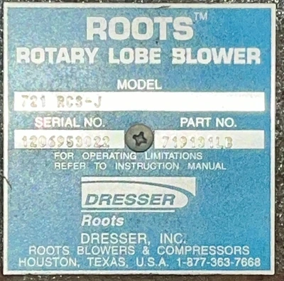 USED Dresser Roots 721 RCS-J