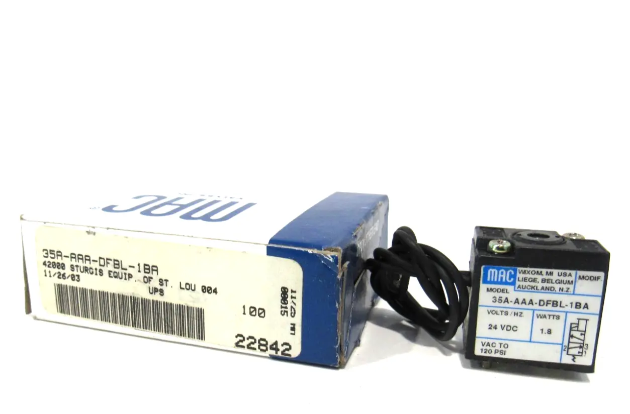 NEW MAC VALVES 35A-AAA-DFBL-1BA SOLENOID VALVE 35AAAADFBL1BA