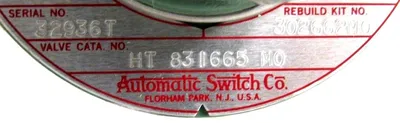 NEW ASCO HT831665M0 SOLENOID VALVE 1/2"