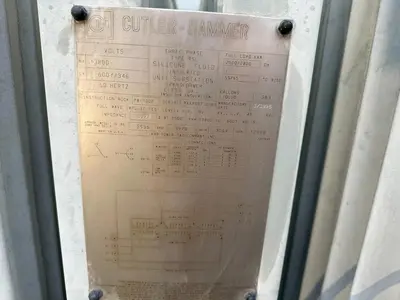 CUTLER HAMMER 2500 kVA HV 13.8kV–600Y/346V Substation Transformer W/ Switchgear