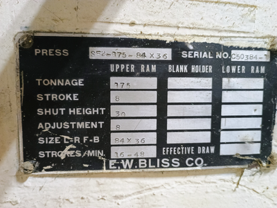 USED BLISS SE2-175-84-36