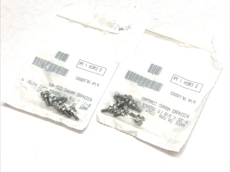 Used RICHARD MANNO THUMB SCREW #6-32 X 3/8" KNURLED WASHER FACE SS LOT OF 11 Nuts & Screws | Maverick Industrial Sales #1101012