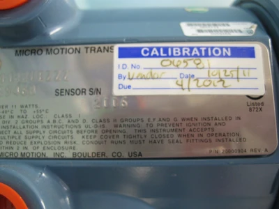 USED Micro Motion T050 T621SCAUEZZX