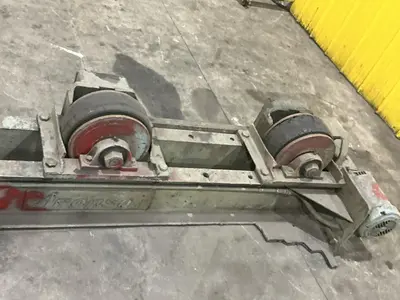 20,000 LB (10 TON) ARONSON MODEL #WRD10 POWERED TANK TURNING ROLLS, DRIVE & IDLER: YOBRO #25144