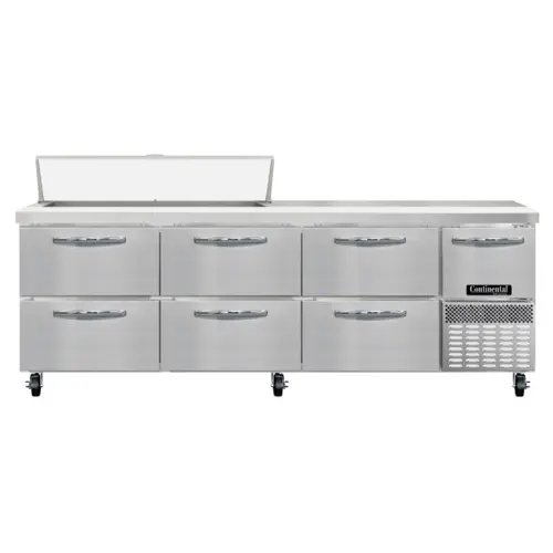 Continental RA93SN12-D 93" Sandwich/salad Prep Table W/ Refrigerated Base, 115v
