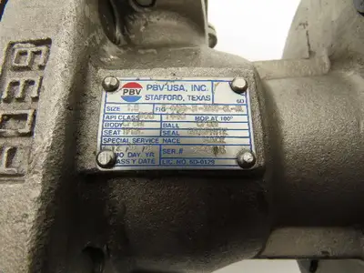 PVB, USA 1.5" Full Port 2 PC Ball Valve Class 600 316SS ANSI Flange