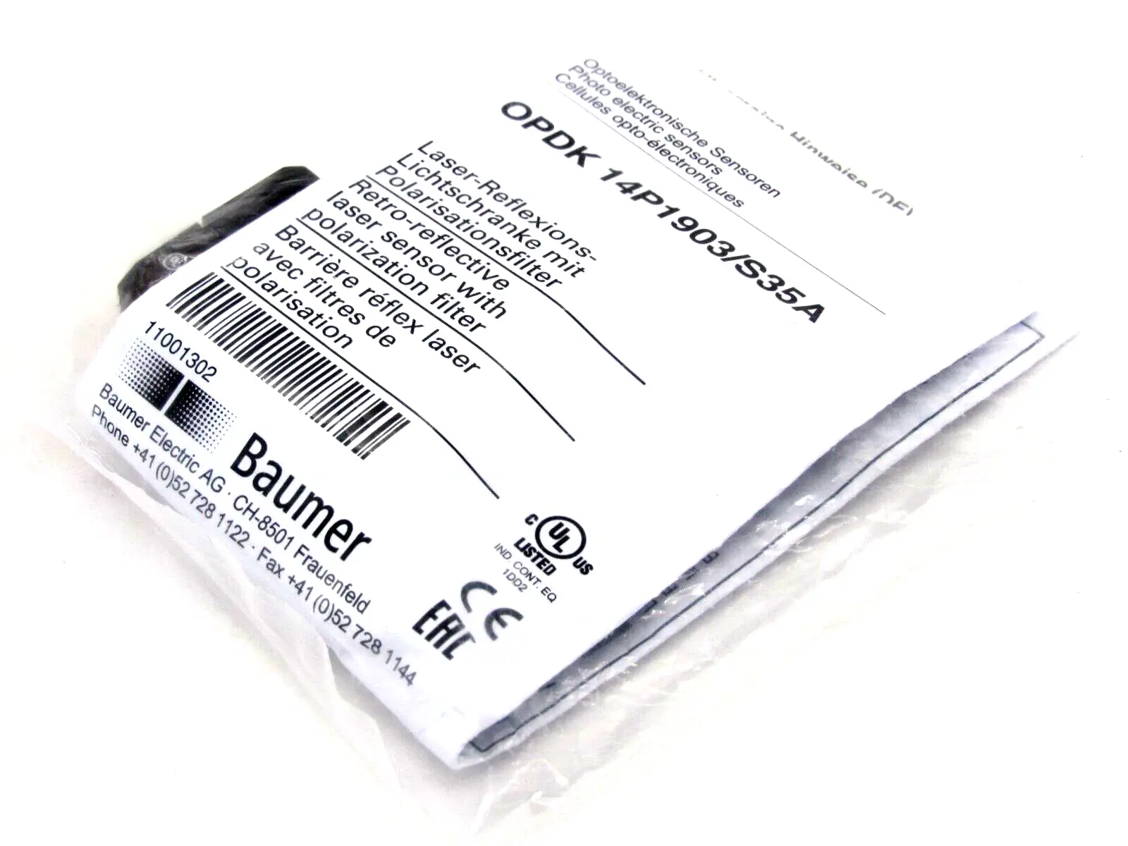 NEW BAUMER OPDK14P1903/S35A PHOTOELECTRIC SENSOR
