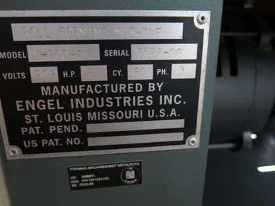 USED ENGEL M-800-6 HVAC ROLLFORMER