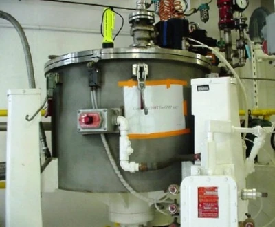 Sanborn 26" X 12" perforate basket centrifuge, 316SS.