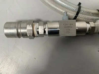 USED HY-PRO P2VF-8N 316L STAINLESS STEEL 3000 PSI PLUG VALVE W/ QUICK RELEASE