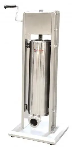 Stainless Steel Sausage Stuffer with 15 lbs. Capacity - Economy model