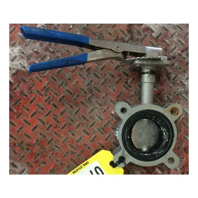 Used 3" Keystone 316 Stainless Steel Manual Butterfly Valve