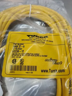 TURCK WKB 3T-6 (U2230-12) MicroFast PLC Cable. 5D-16