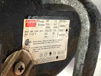 Used Dayton Submersible Sump Pump 1-Phase 1/2HP 3450RPM 120V 60Hz Sump Pumps Michigan US | Maverick Industrial Sales #1393369