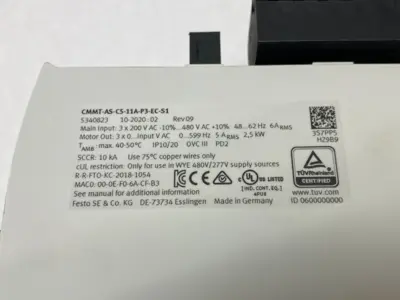 USED FESTO SERVO DRIVE, FREE CONVECT. VERTICAL MOUNT