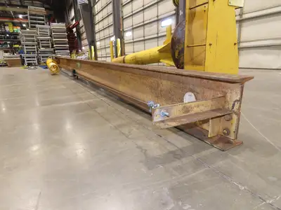 1/4 Ton 500 Lb Free Standing Jib Crane 20' Span 12' Height Under Beam