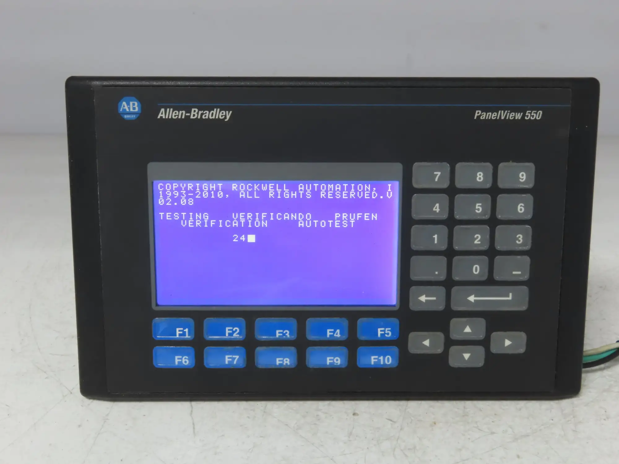 Allen Bradley 2711-B5A5X PanelView 550 HMI Control Panel Ser H FRN 4.48 100-240V