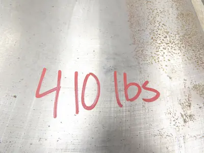 Carbon Steel Flat Ground Bar Stock 7/8" Thick 39"x 42-1/2"  410Lbs