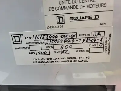 USED SQUARE D MODEL 6