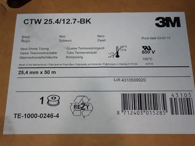 Used 3M CTW 25.4/12.7BK Heat Shrink Accessories Ohio US | HGR 24 #1186309