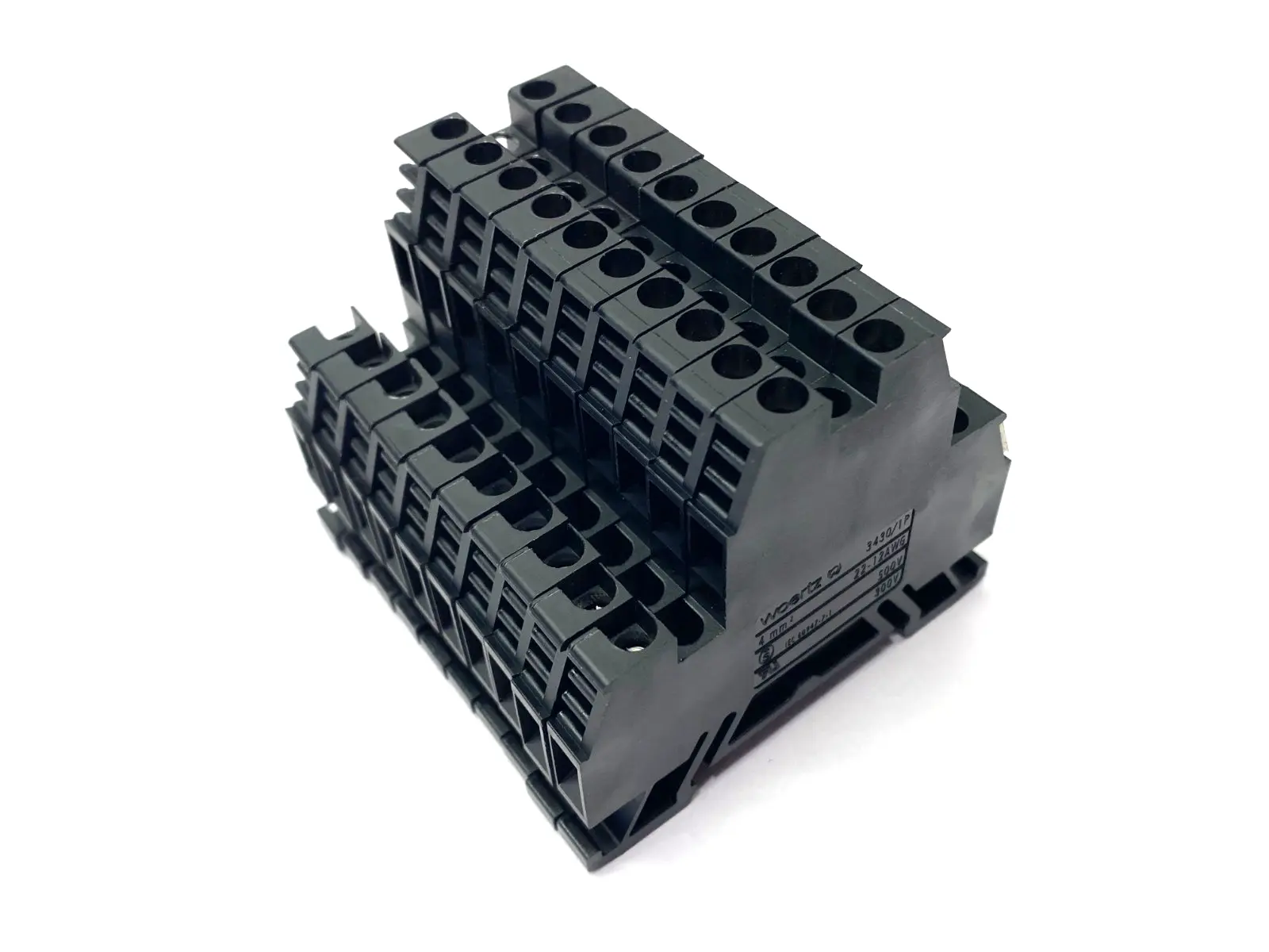 Used Woertz Black Double Level Terminal Block 300/500V 18-12AWG LOT OF 10 Terminal Blocks Michigan US | Maverick Industrial Sales #1411535