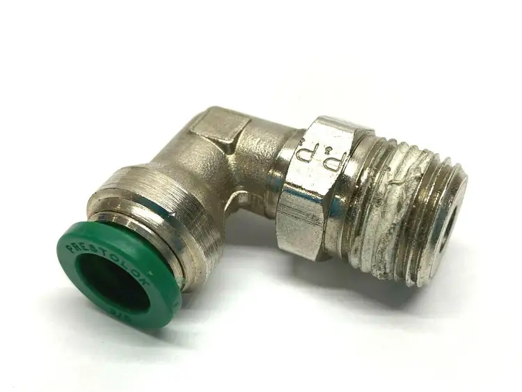 Used PARKER ELBOW TUBE TO PIPE 3/8" O.D. X 3/8" THREAD Hoses | Maverick Industrial Sales #1120106