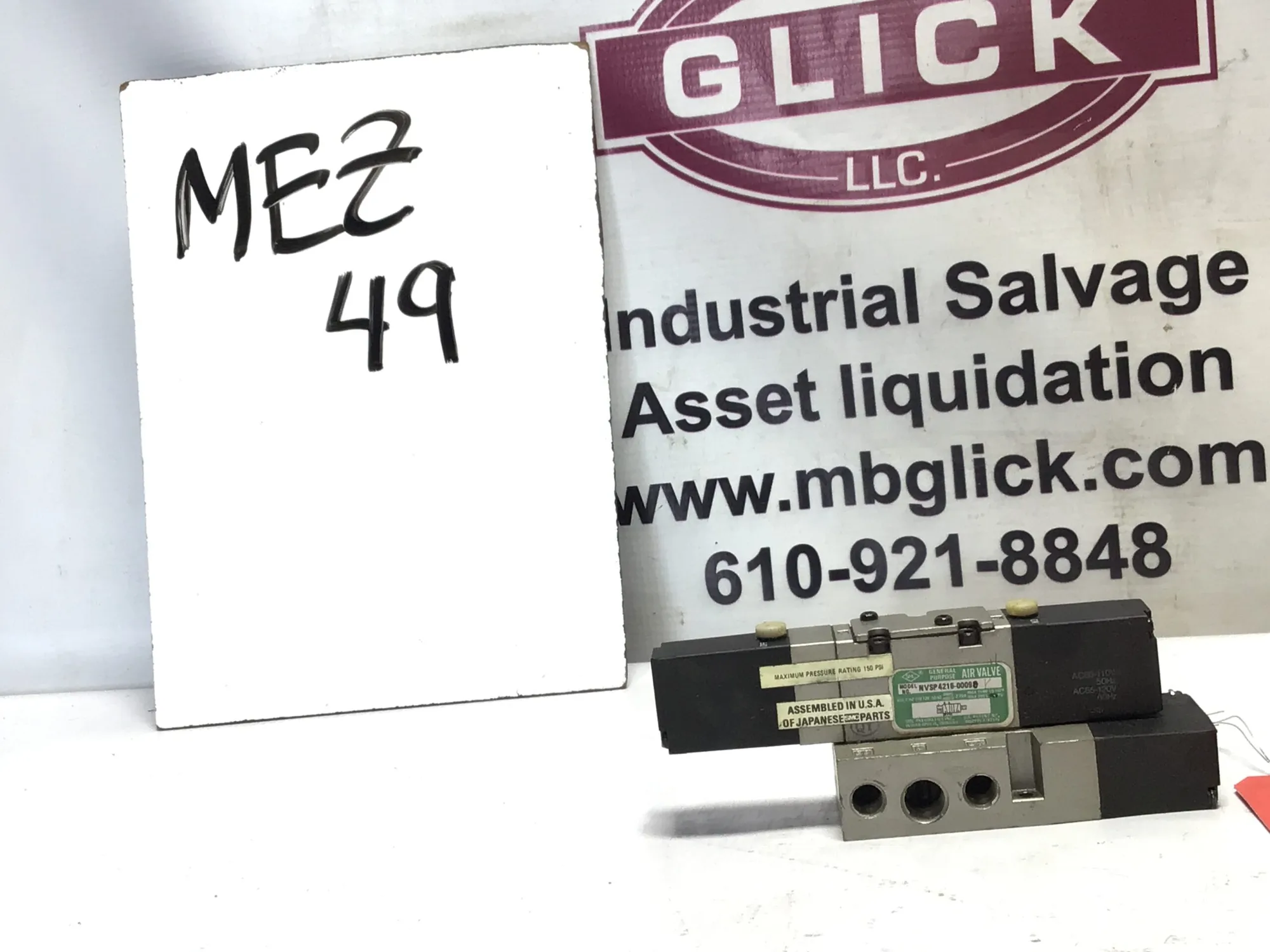 SMC General Purpose AIR VALVE NVSP 4216-0009