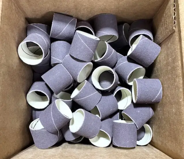 CGW 1" x 1" Spiral Sanding Bands 120 Grit Aluminum Oxide 100 Pack USA Made