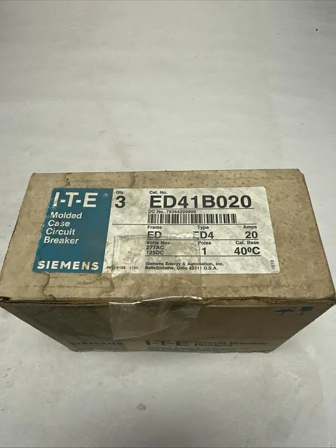 New | in-Stock ITE ED41B020 Miscellaneous Equipment (Electrical & Power) Ohio US | Surplus Asset Holdings #1309777