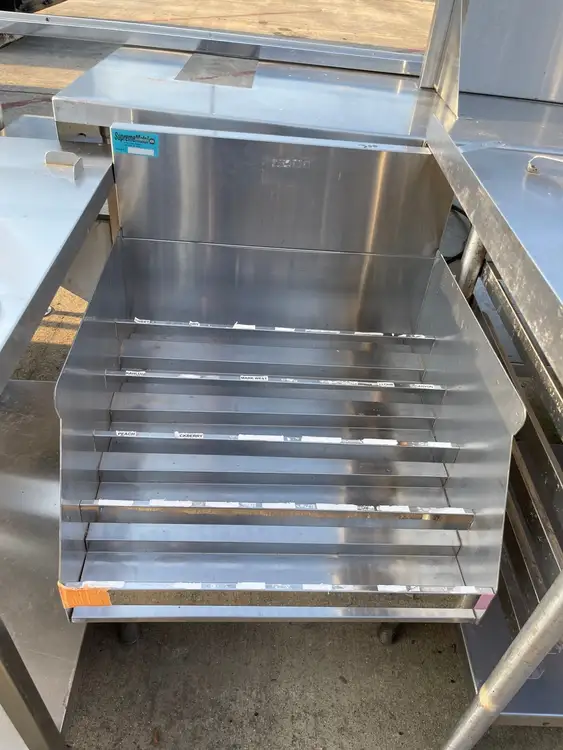 Used Supreme Metal Used 24" Supreme Metal Stainless Steel Bottle Rack - SS222 Racks/Shelving Illinois US | Falcon Restaurant Supply #1376001