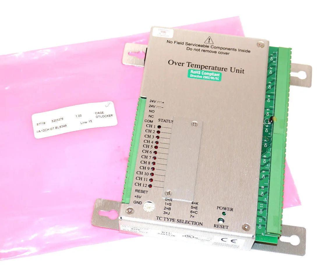 NEW BTU INTERNATIONAL 5203376 OVER TEMPERATURE UNIT I/A 12CH OT BLS349