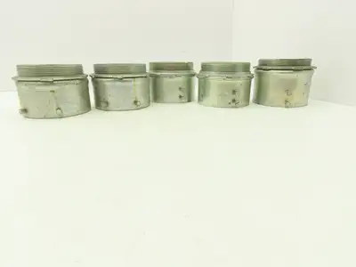 Assorted Brands EMT Connector Fitting 4" Steel Set Screw Steel City Lot of 5